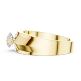 14K Solid Gold Lab Diamond Solitaire Ring, Yellow Gold, view 3