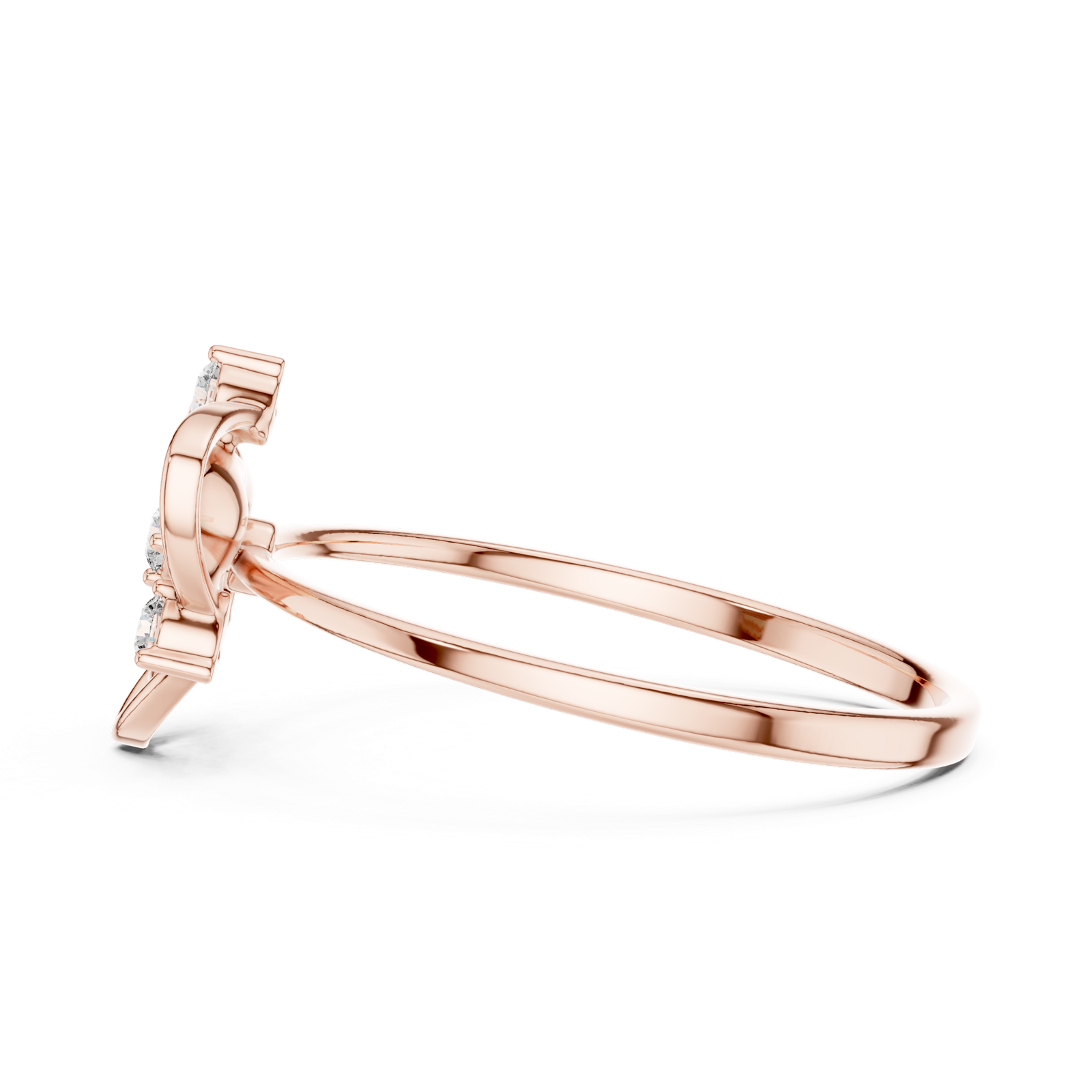 Gold Ring 1 (152), Rose Gold, view 3