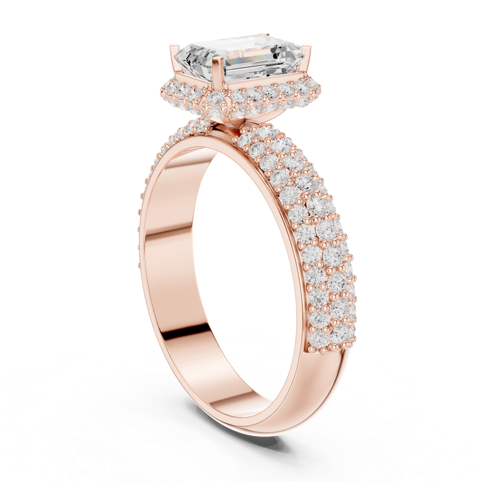Gold Ring DDLR-1072, Rose Gold, view 1