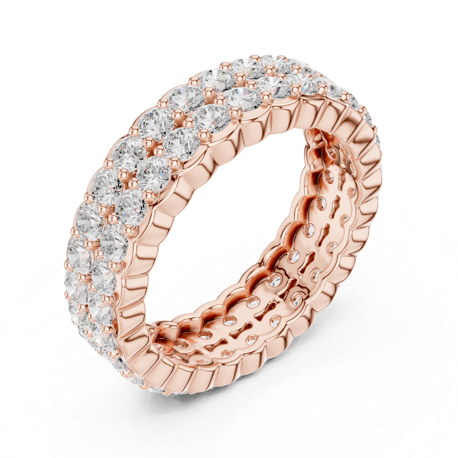 Gold Ring DDLR-714, Rose Gold, view 2