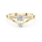 Gold Ring DDLR-835, Yellow Gold, view 4