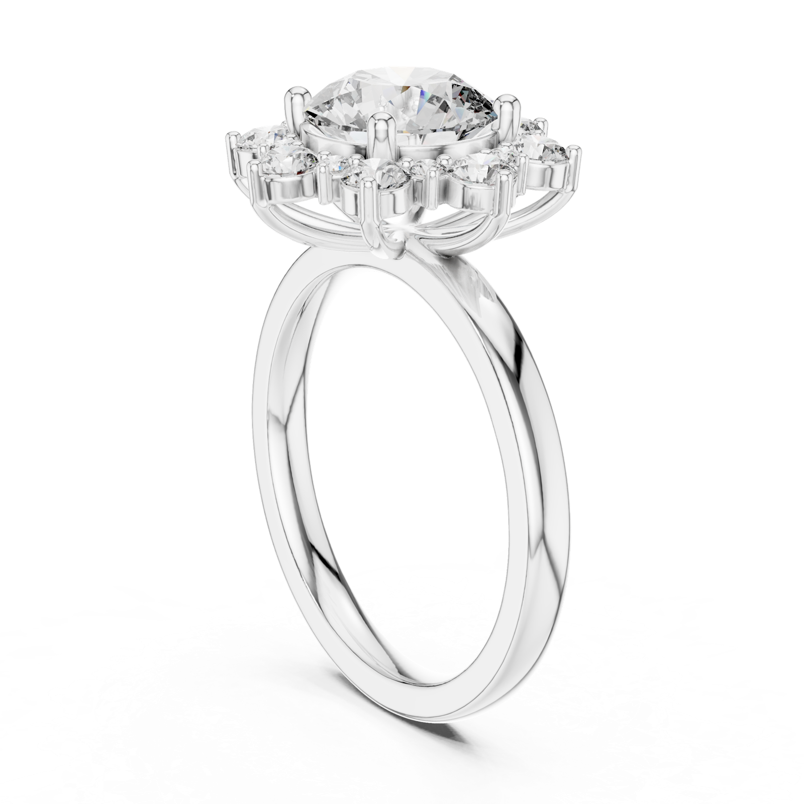 Gold Pendant 9-10010L_24, White Gold, view 1