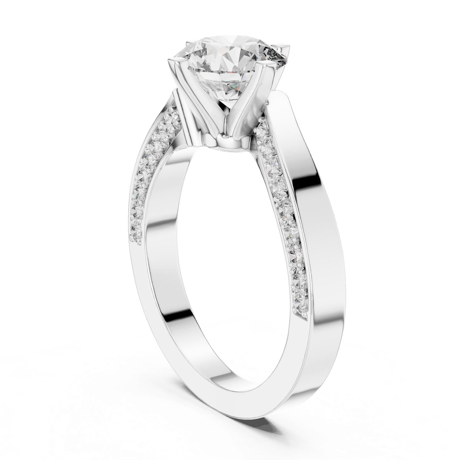Gold Ring L03-1184, White Gold