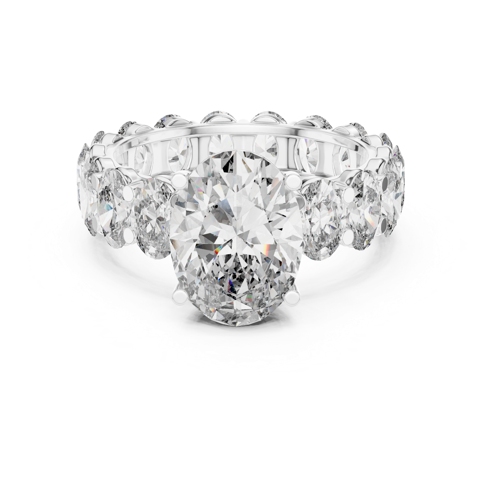 Gold Ring DDLR-198, White Gold, view 4