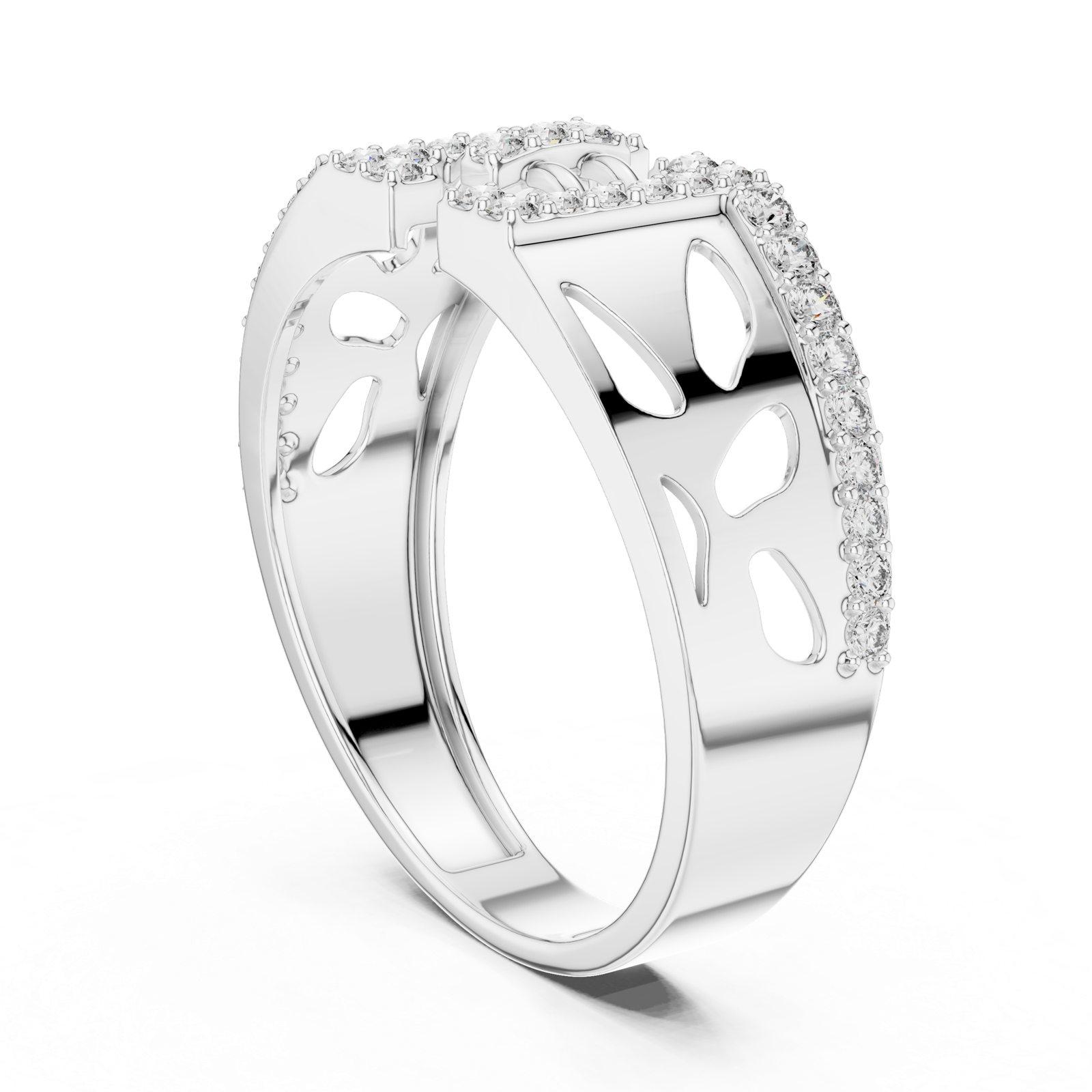 Gold Ring LR-01 (20), White Gold