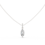 Gold Jewelry DDPO-009, Marquise center stone, White Gold