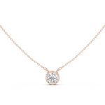 Gold Jewelry DDPS-001, Round center stone, Rose Gold