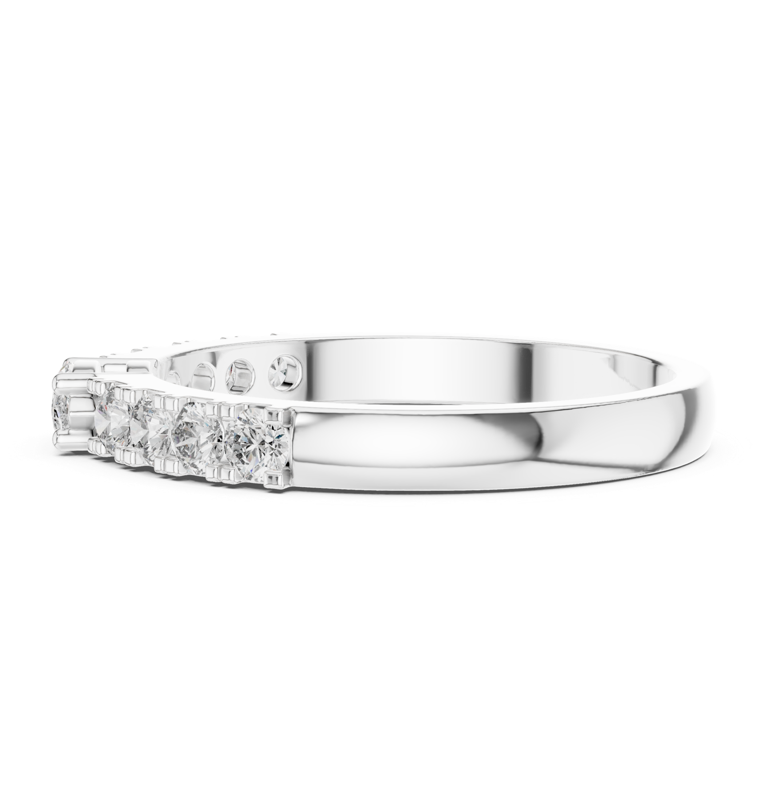 Gold Ring HLR-110, White Gold, view 3