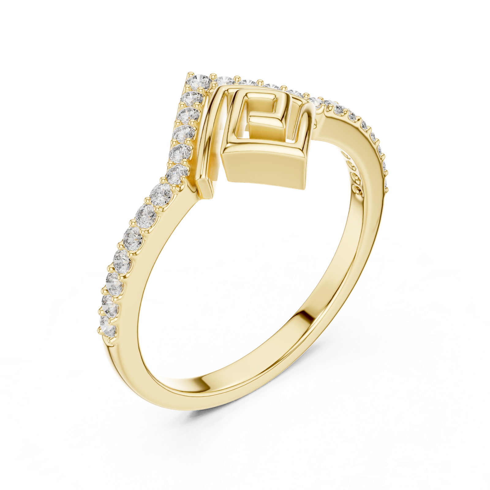Gold Ring LR-01 (79), Yellow Gold, view 2