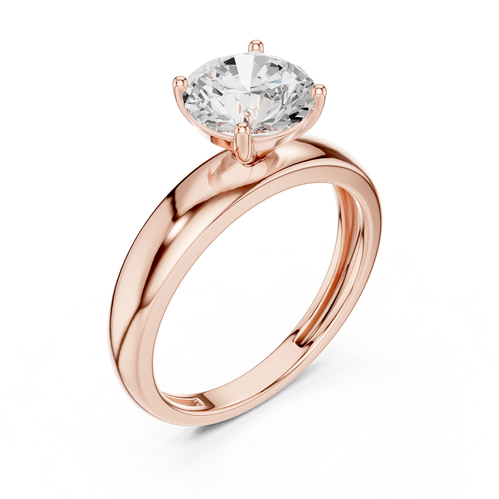 Gold Ring DDLR-827, Rose Gold, view 2