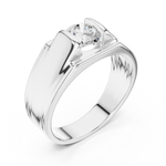 Gold Men's Ring GGR-0023, White Gold, view 2