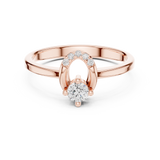 Gold Ring DDLR-840, Rose Gold, view 4