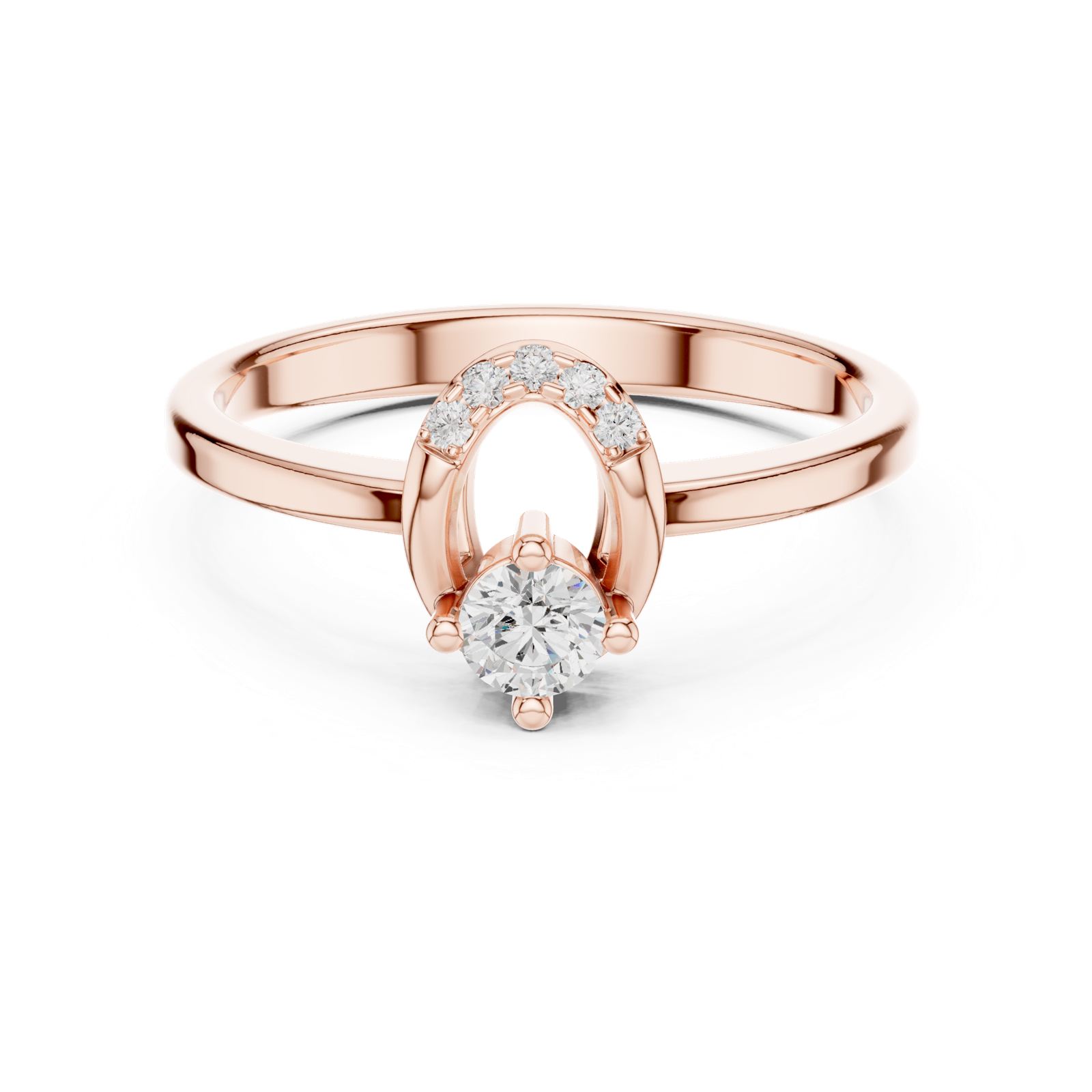 Gold Ring DDLR-840, Rose Gold, view 4