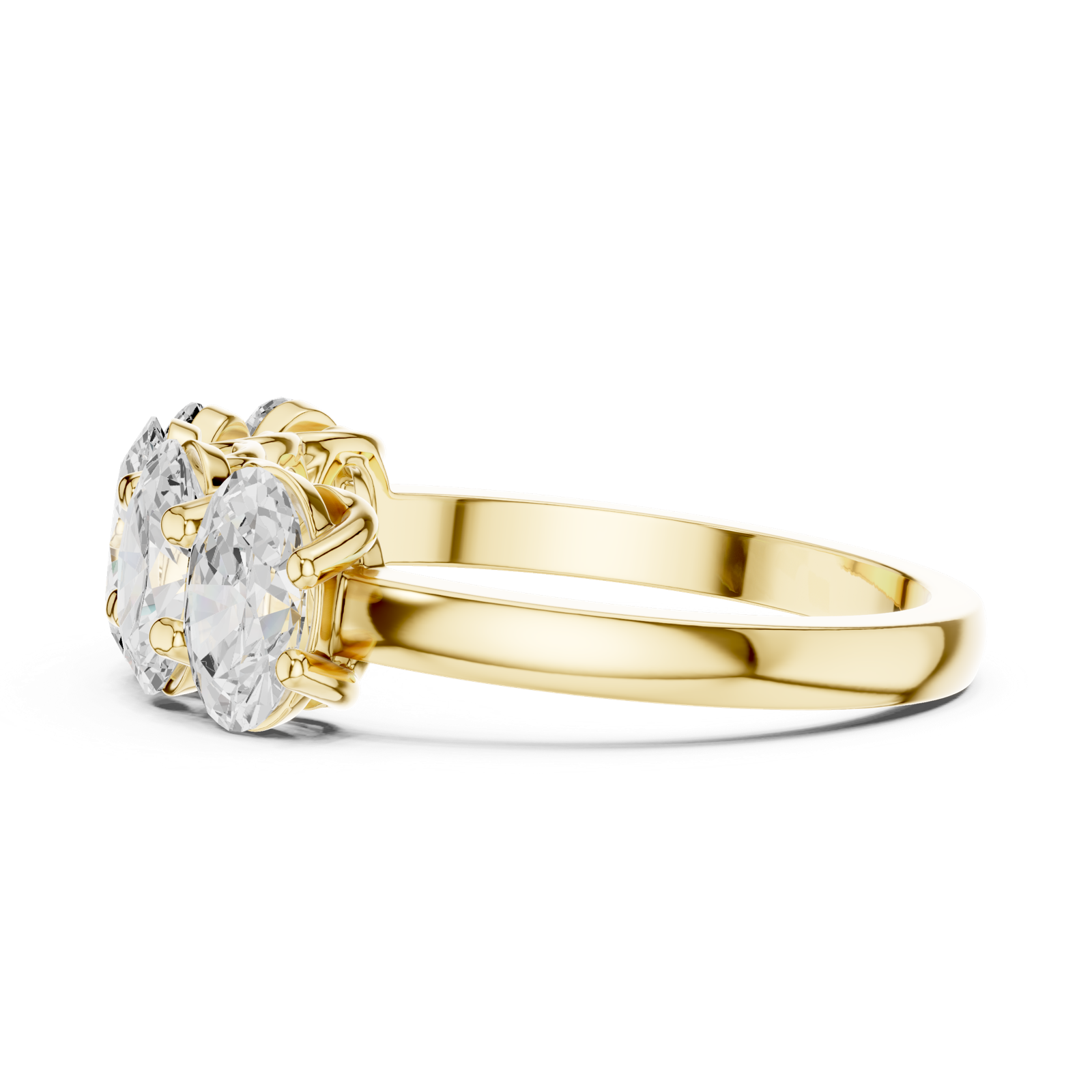 Gold Ring DDLR-1122, Yellow Gold, view 3