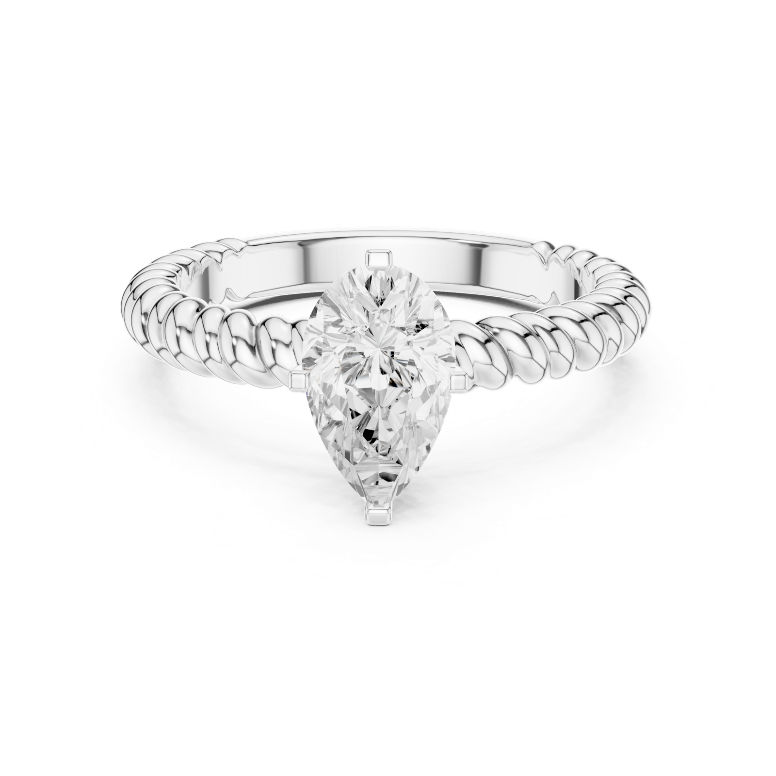 Gold Ring DDLR-1081, White Gold, view 4