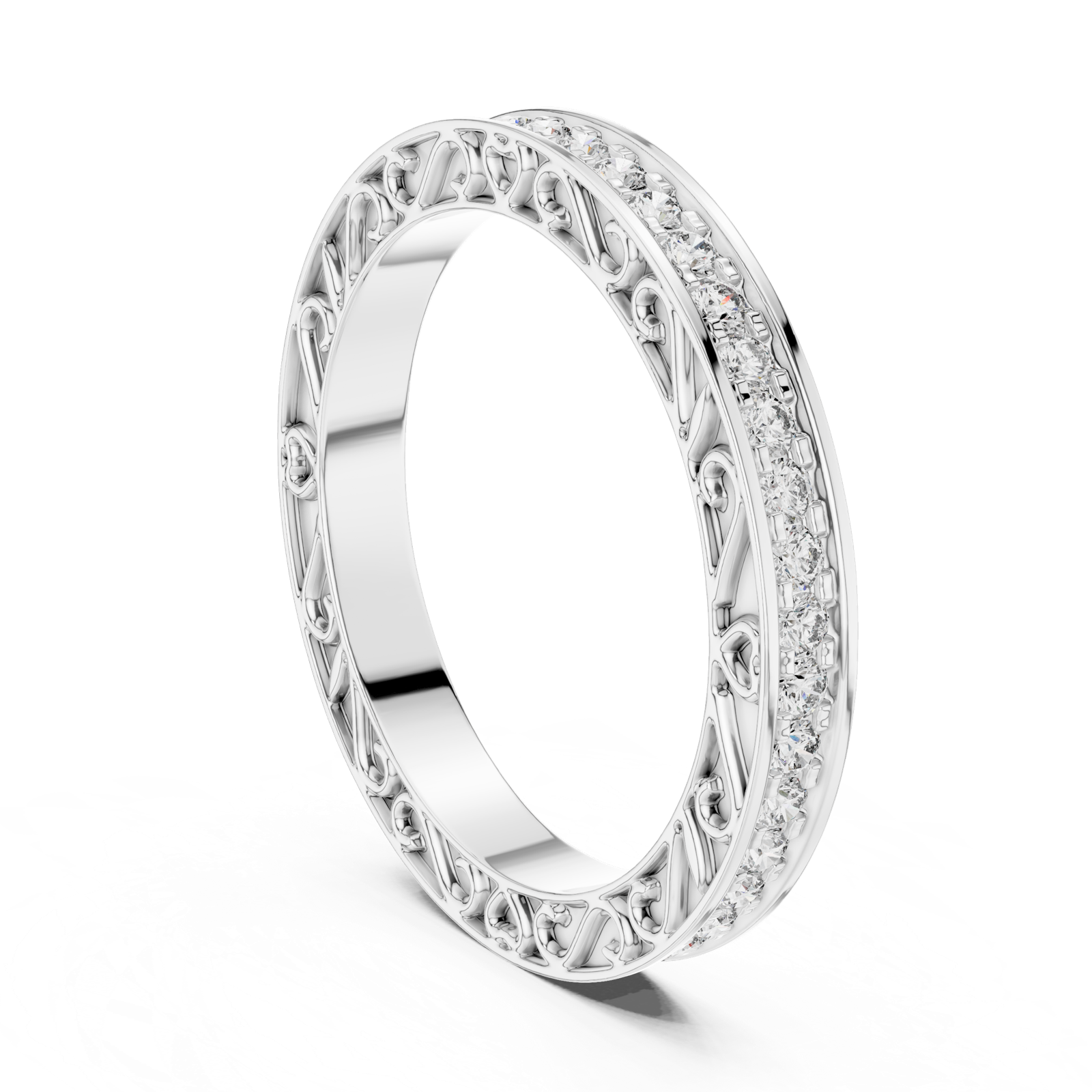 Gold Ring L03-996, White Gold