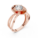 Gold Ring LR-0096, Rose Gold, view 2