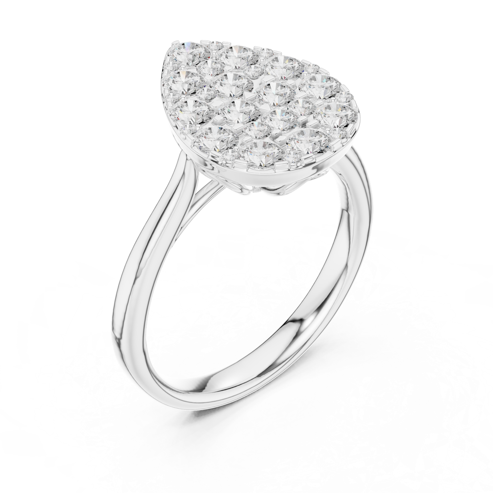 Gold Ring DDLR-784, White Gold, view 2
