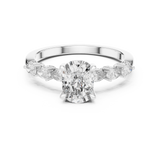 Gold Ring DDLR-168, White Gold, view 4
