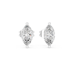 14K Solid Gold Lab Diamond Stud Earrings, White Gold