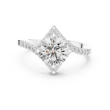 Gold Ring DDLR-156, White Gold, view 4