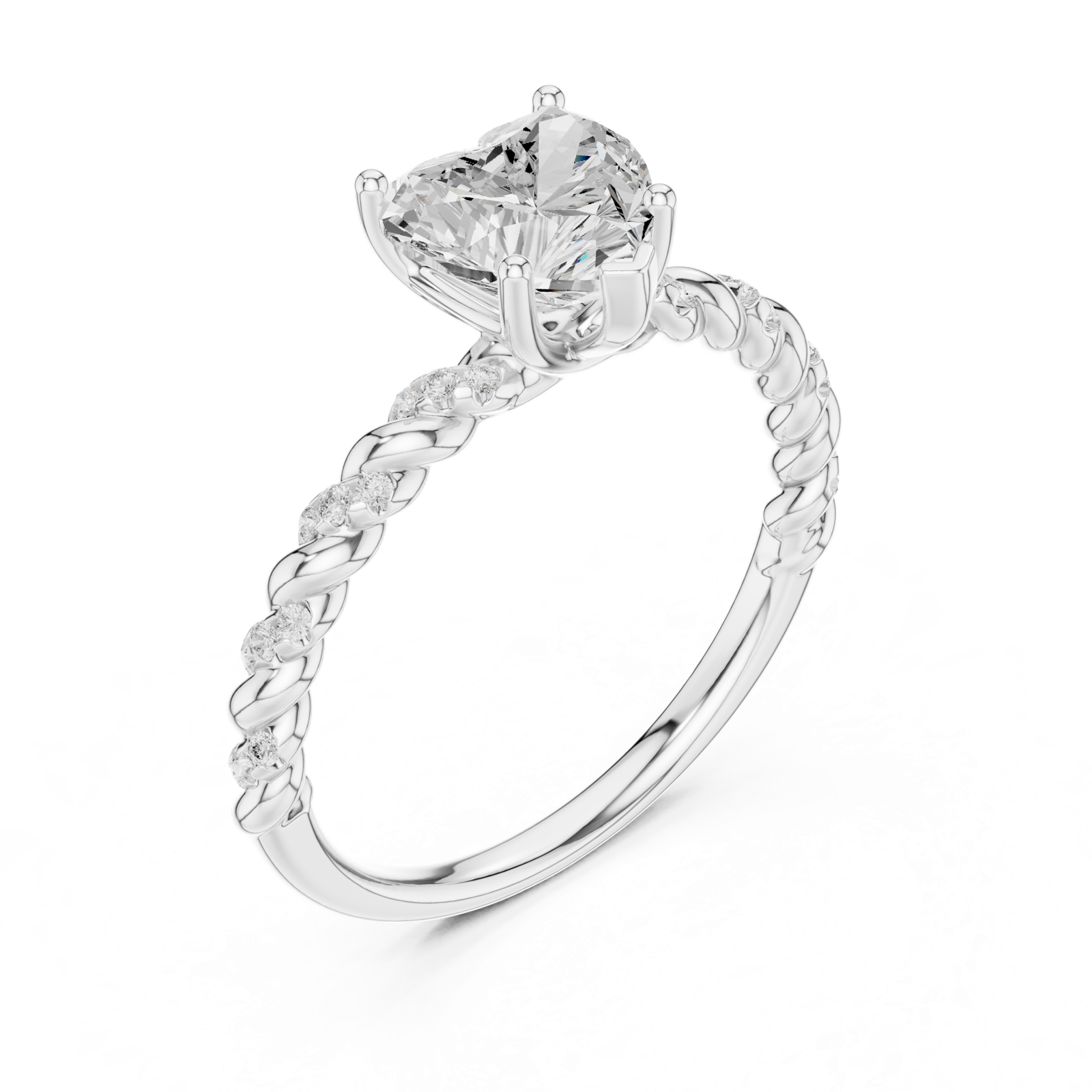 Gold Ring DDLR-396, White Gold, view 2