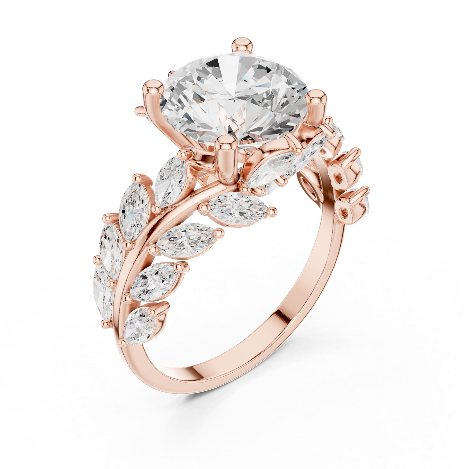 Gold Ring DDLR-448, Rose Gold, view 2