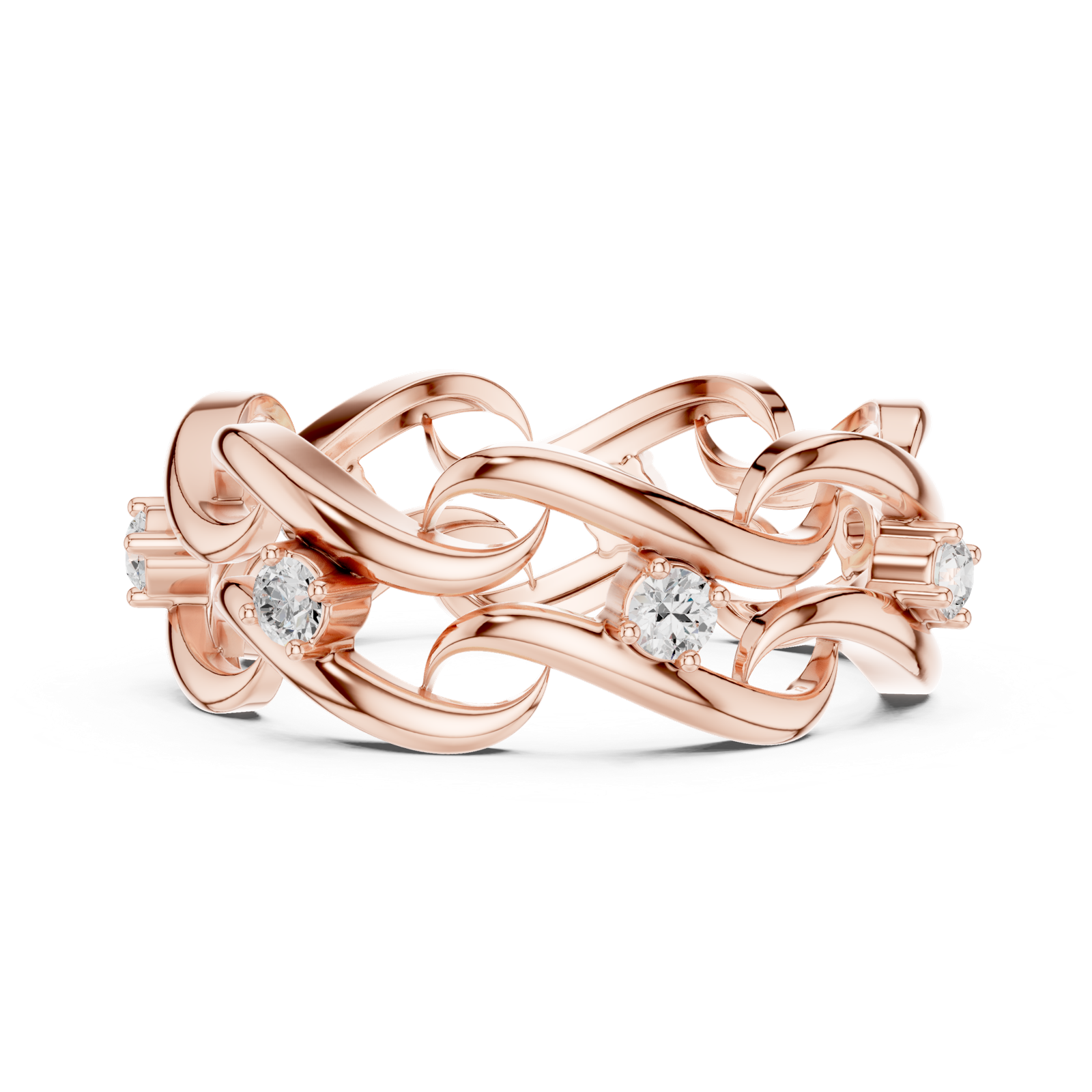 Gold Ring L22-R7, Rose Gold, view 3