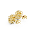 Gold Earrings ALJER-486, Yellow Gold, view 2