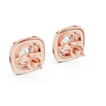 Gold Earrings ER-0010, Rose Gold, view 3