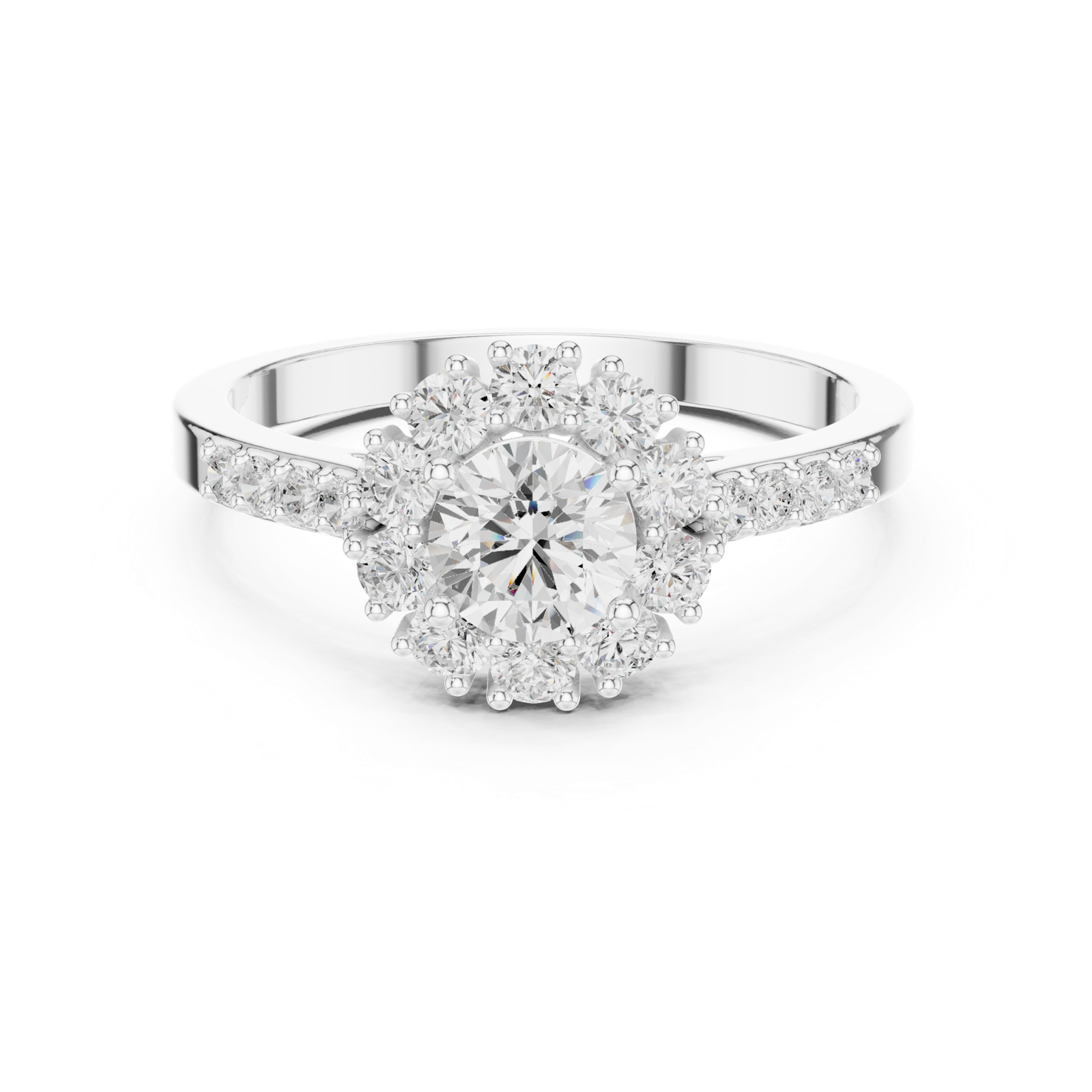 Gold Ring ALR-66, White Gold, view 4