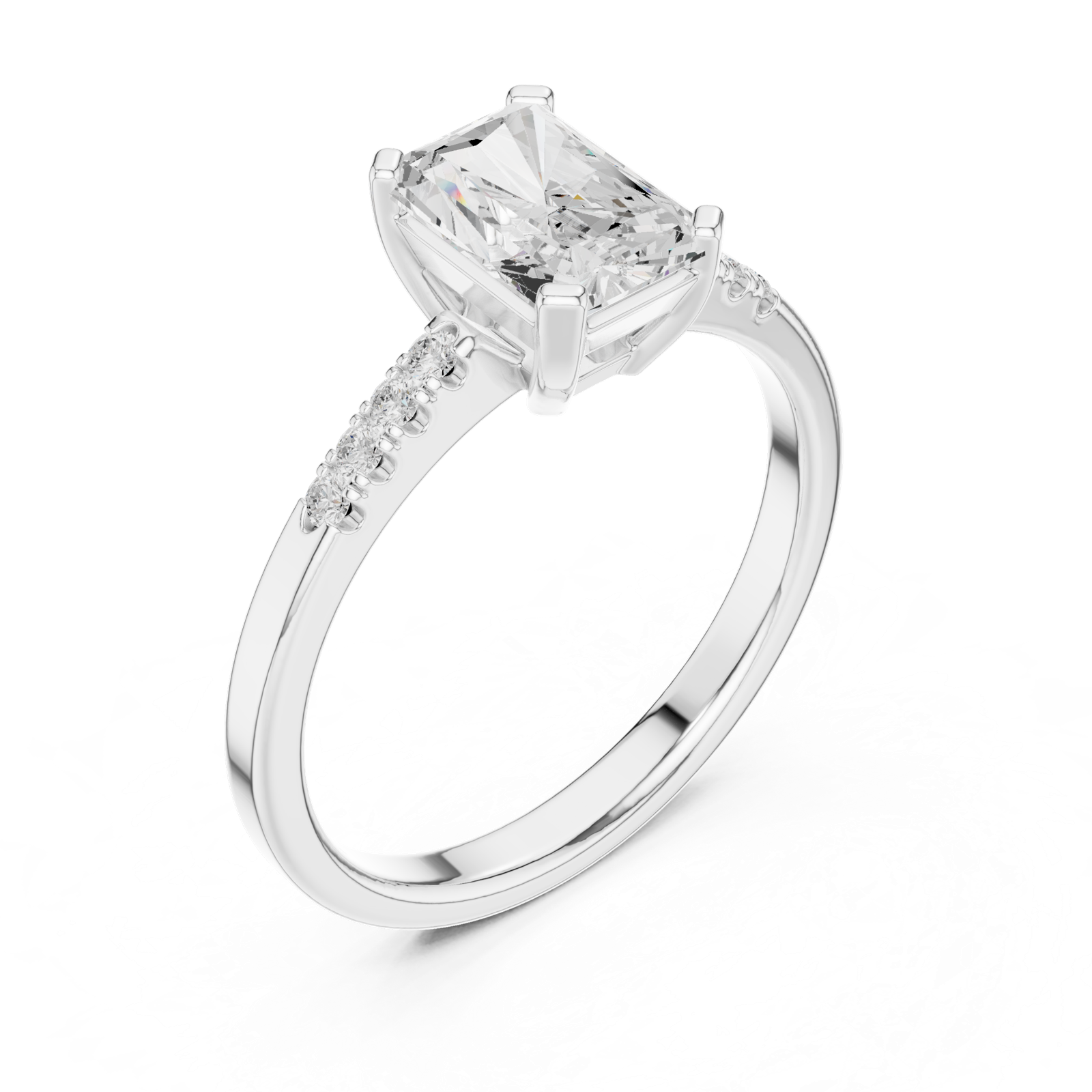 Gold Ring DDLR-479, White Gold, view 2