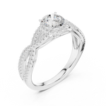 Gold Ring LR-0232, White Gold, view 2