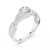 Gold Ring LR-0232, White Gold, view 2