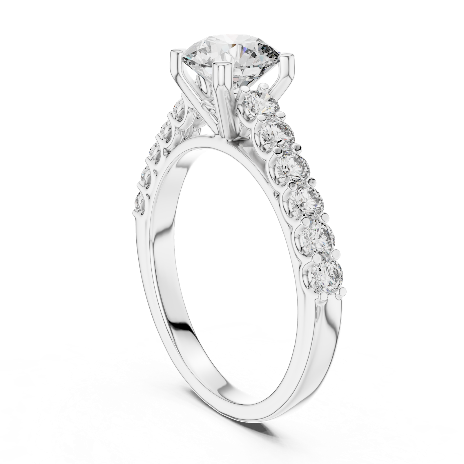 Gold Ring LR-0113, White Gold, view 1