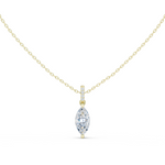 Gold Jewelry DDPO-009, Marquise center stone, Yellow Gold