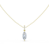 Gold Jewelry DDPO-009, Marquise center stone, Yellow Gold