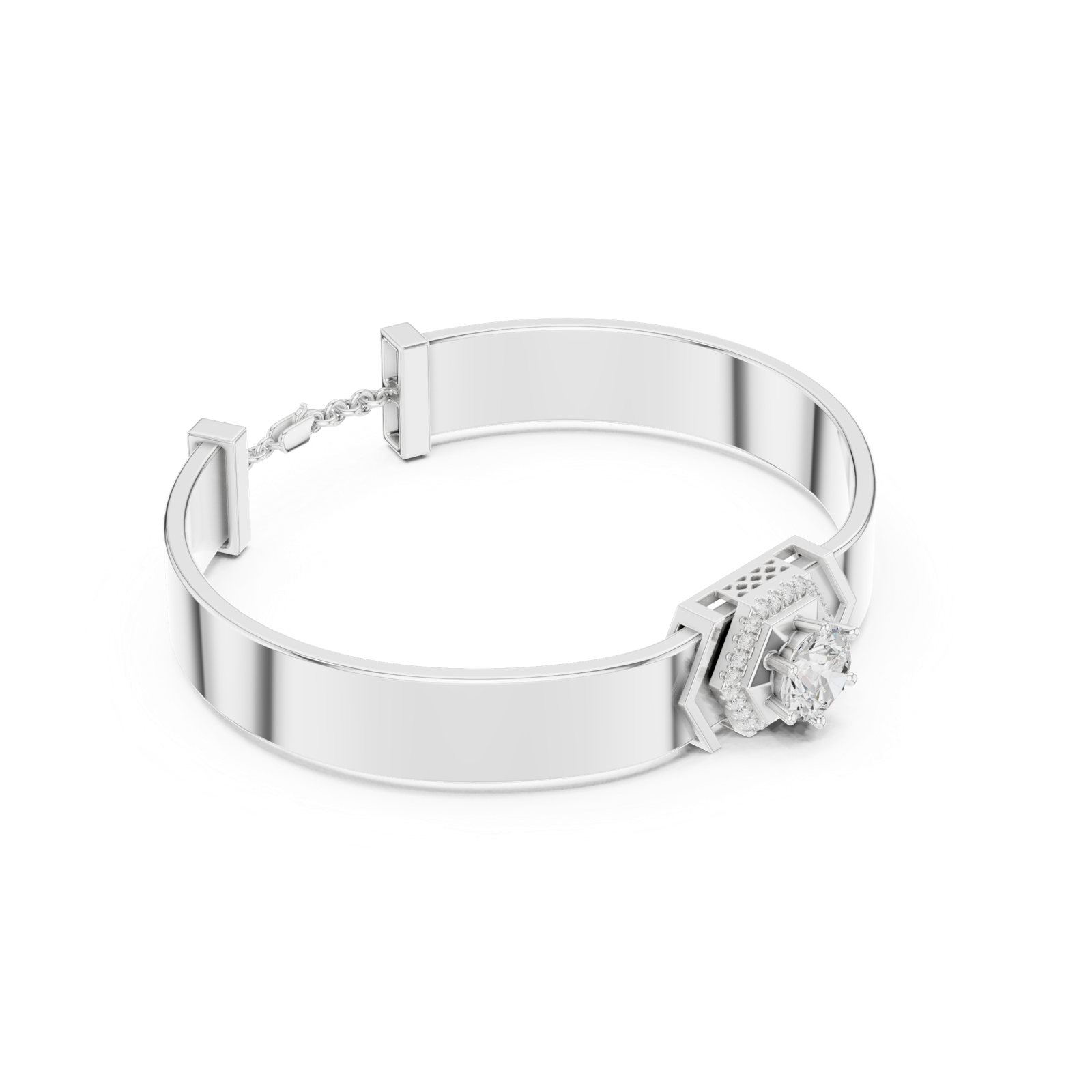 Gold Bracelet SBMB (6), White Gold, view 1