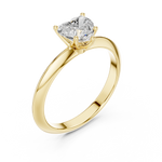 Gold Jewelry L36-6, Heart center stone, Yellow Gold, view 2