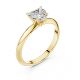 Gold Jewelry L36-6, Heart center stone, Yellow Gold, view 2