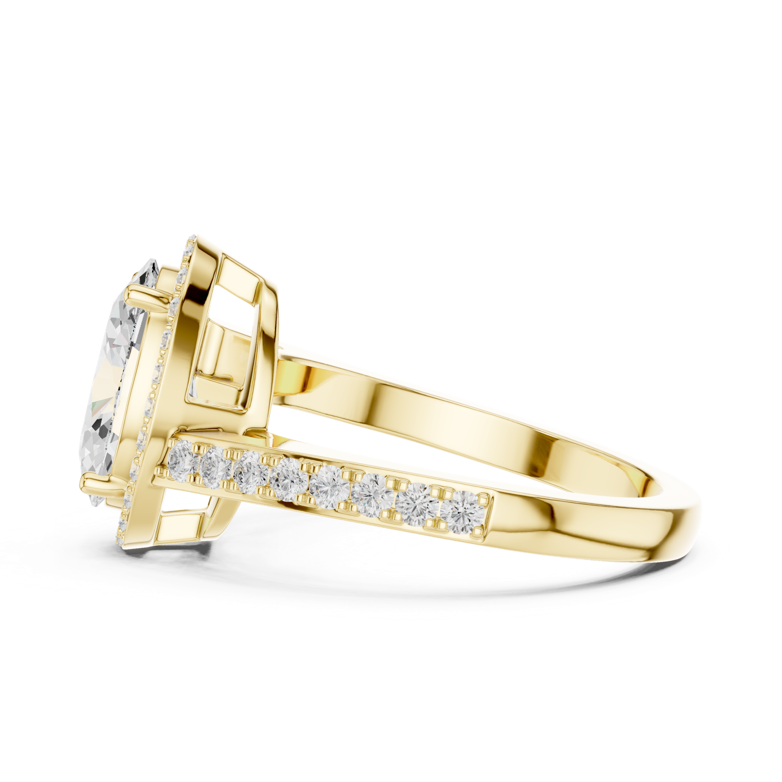 Gold Ring DDLR-434, Yellow Gold, view 3
