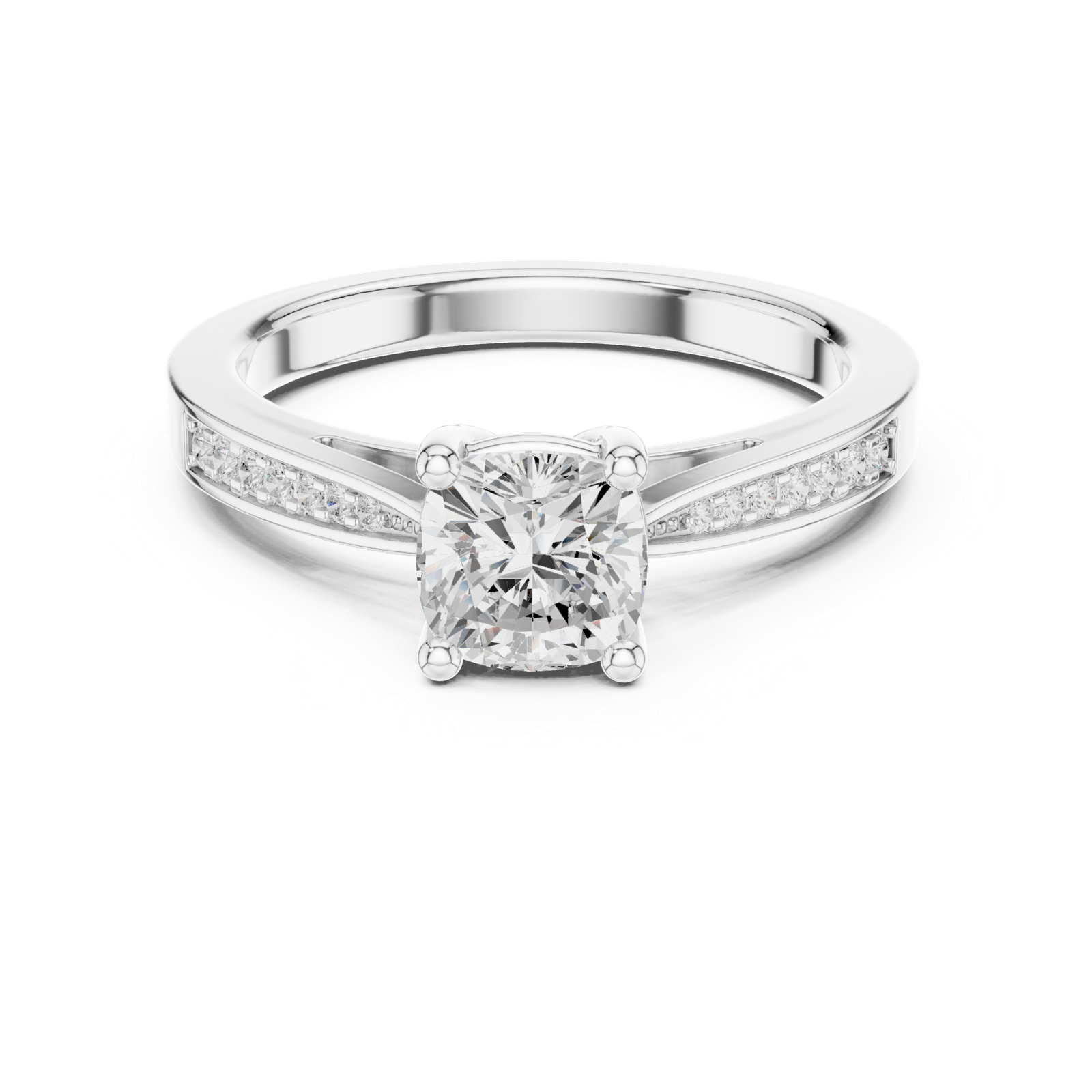 Gold Ring DDLR-524, White Gold, view 4