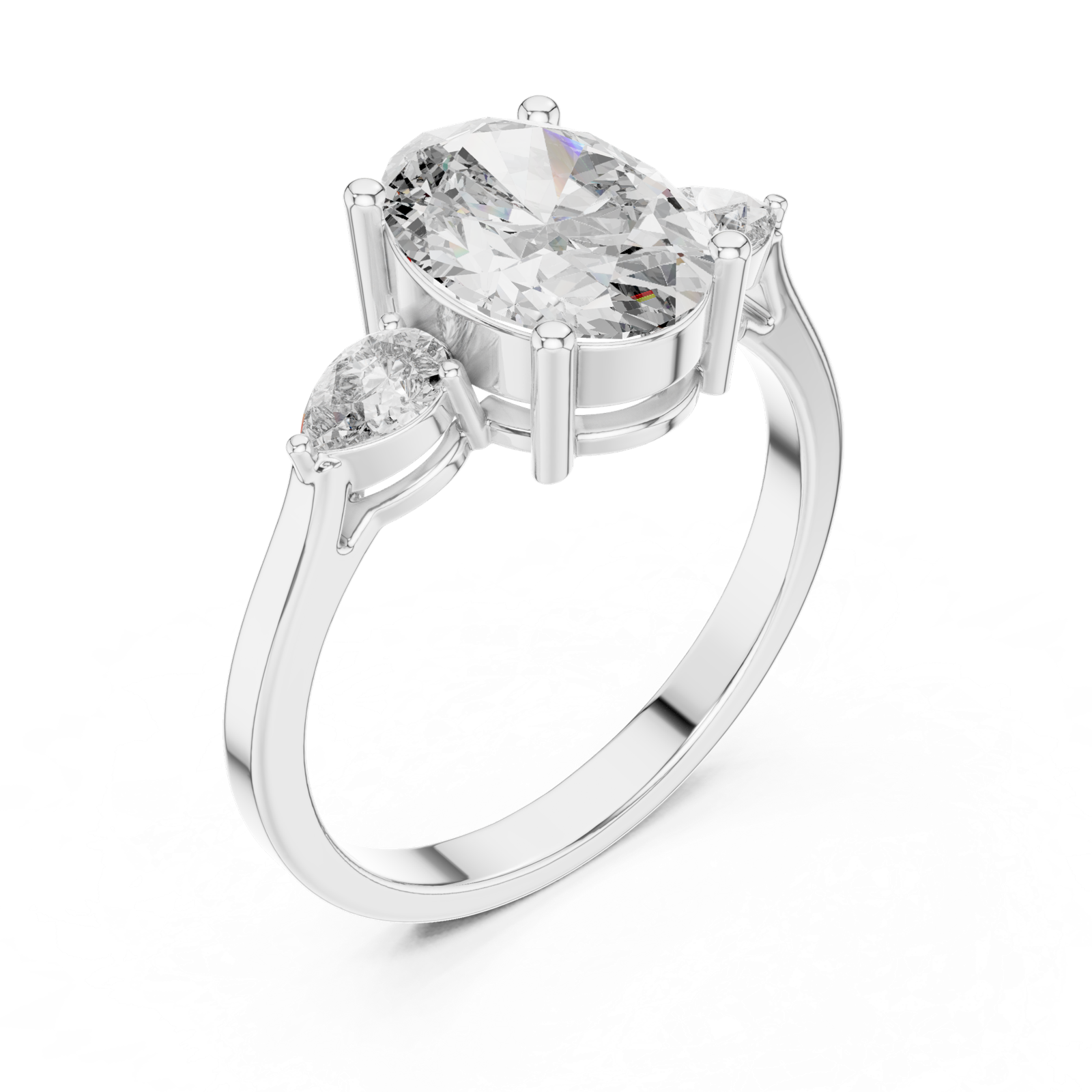 Gold Ring ALJLR-491, White Gold, view 2