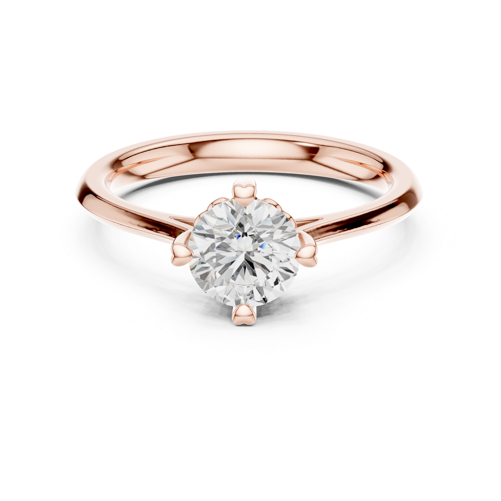 Gold Ring DDLR-547, Rose Gold, view 4