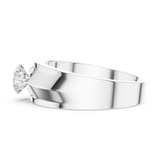14K Solid Gold Lab Diamond Solitaire Ring, White Gold, view 3