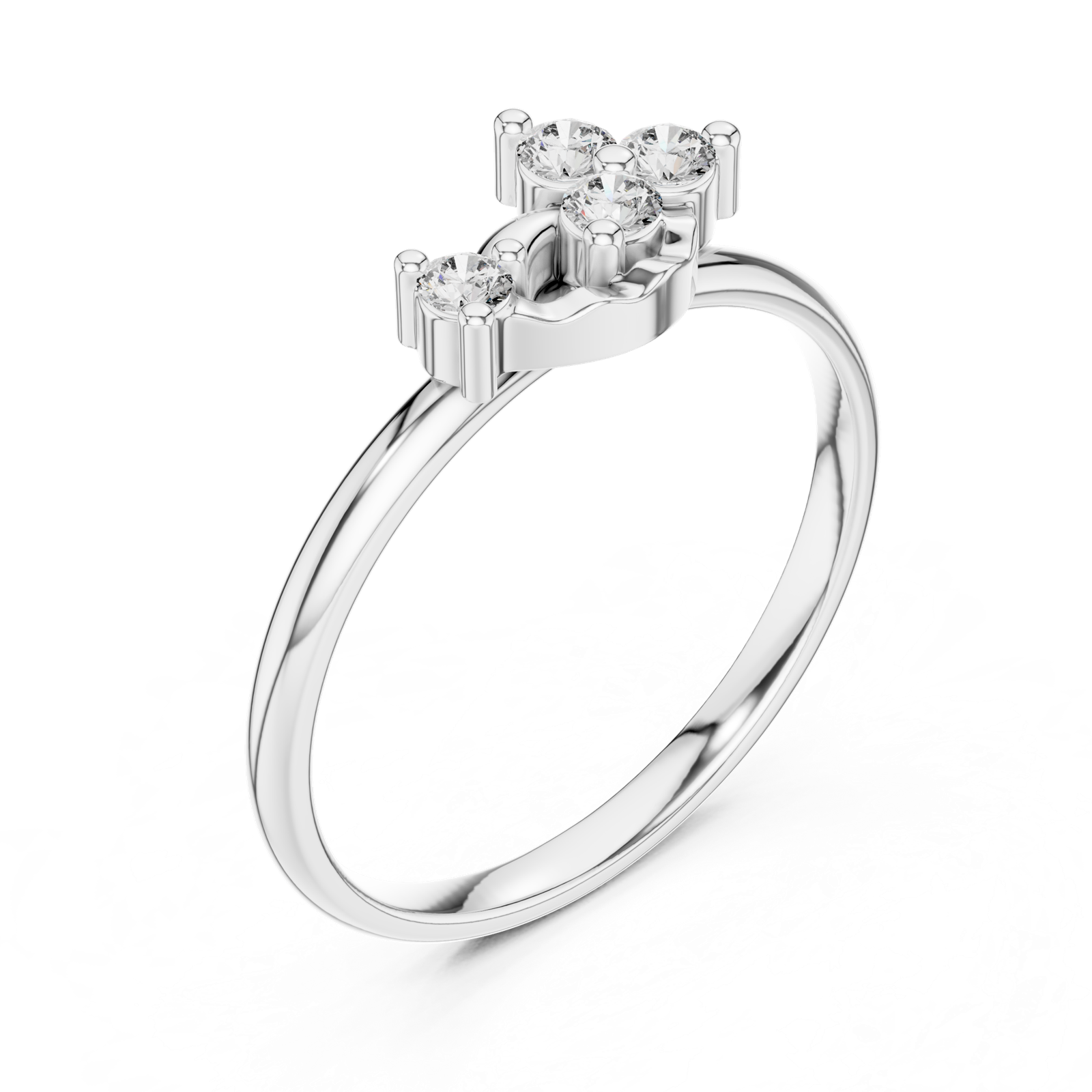 Gold Ring 1 (451), White Gold, view 2