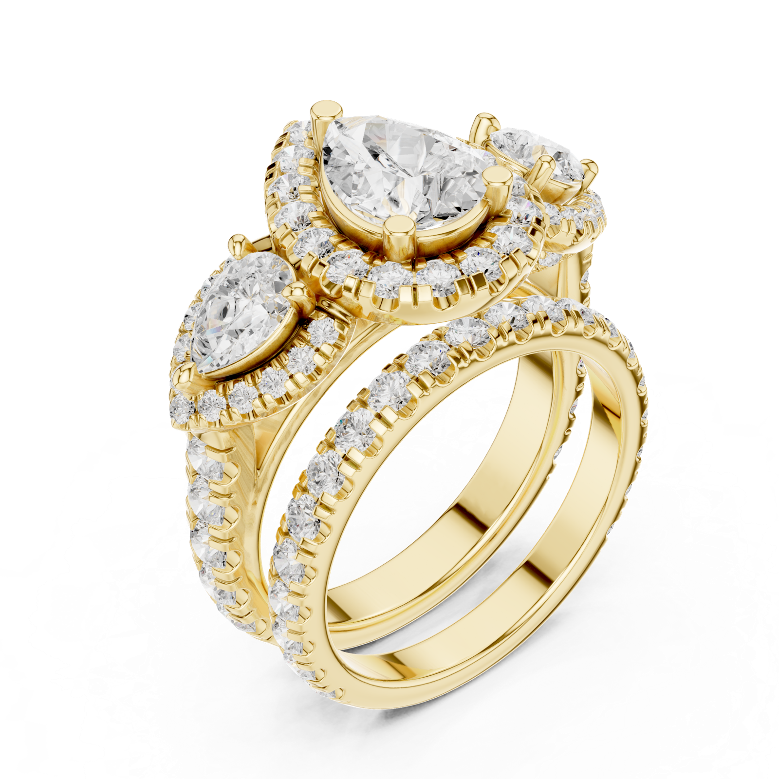 Gold Ring DDLR-298, Yellow Gold, view 2