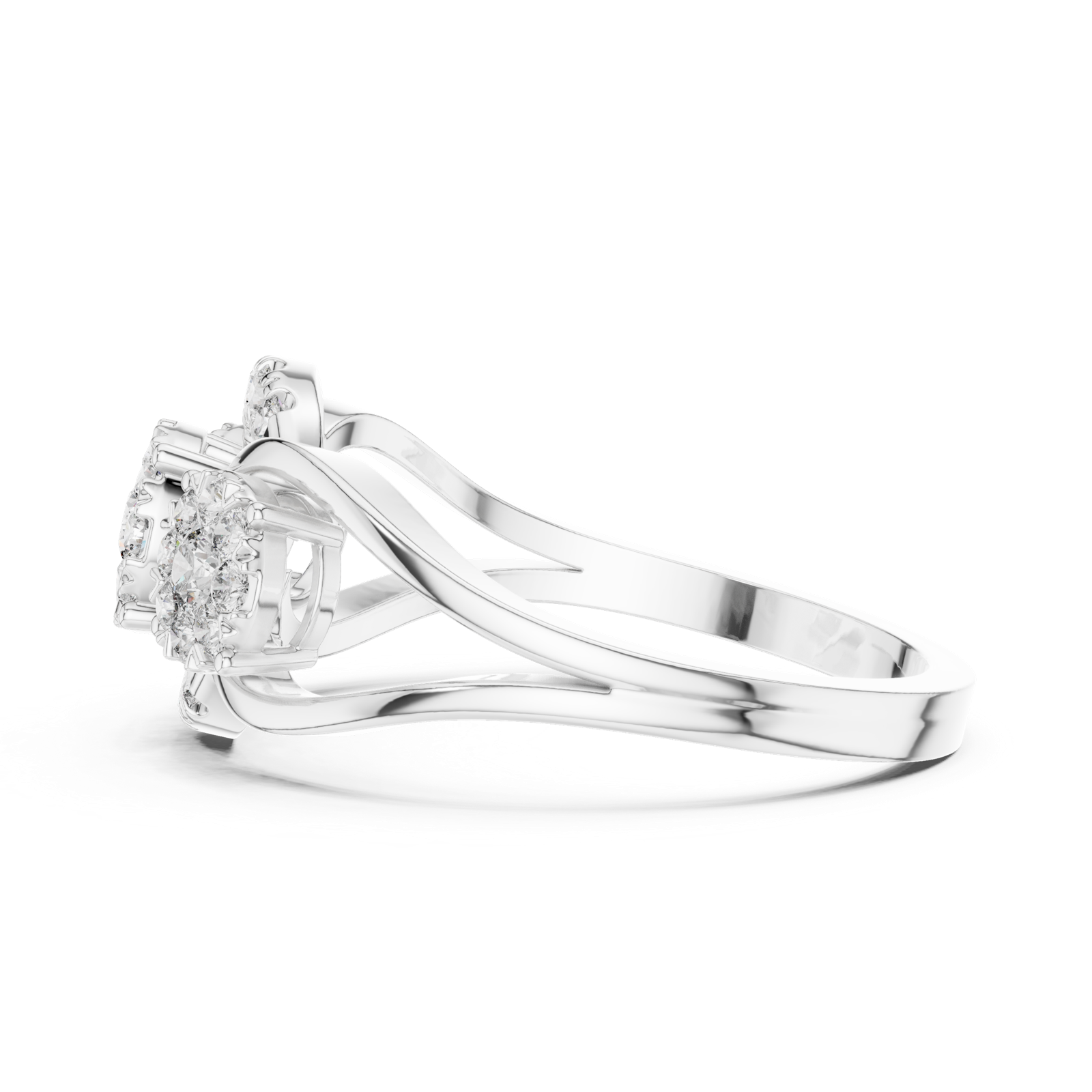 Gold Ring 19-120015L, White Gold, view 3