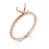 Gold Jewelry L36-15, Heart center stone, Rose Gold, view 2