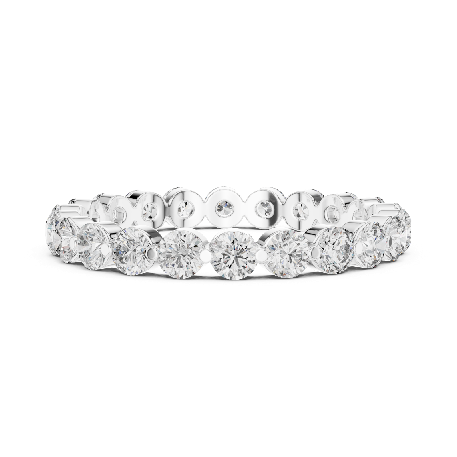 Gold Ring DDLR-214, White Gold, view 3